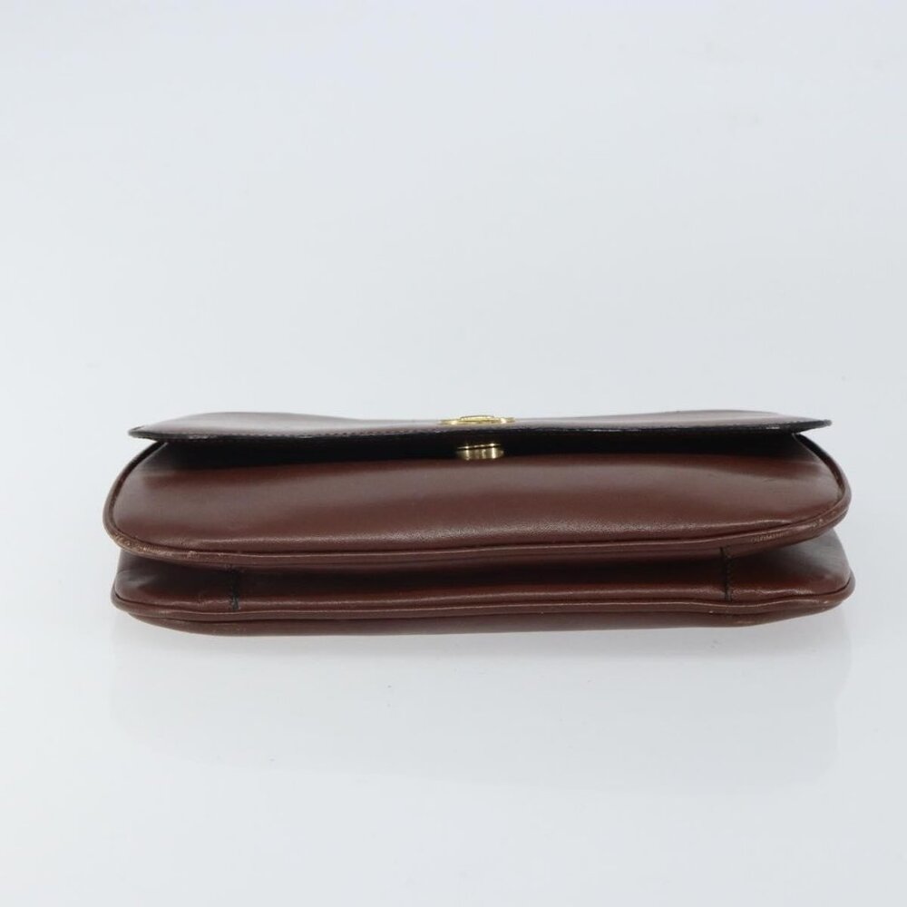 Authentic CELINE Shoulder Bag Leather Brown Gold - Picture 13 of 16